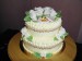 krémový svatební dort